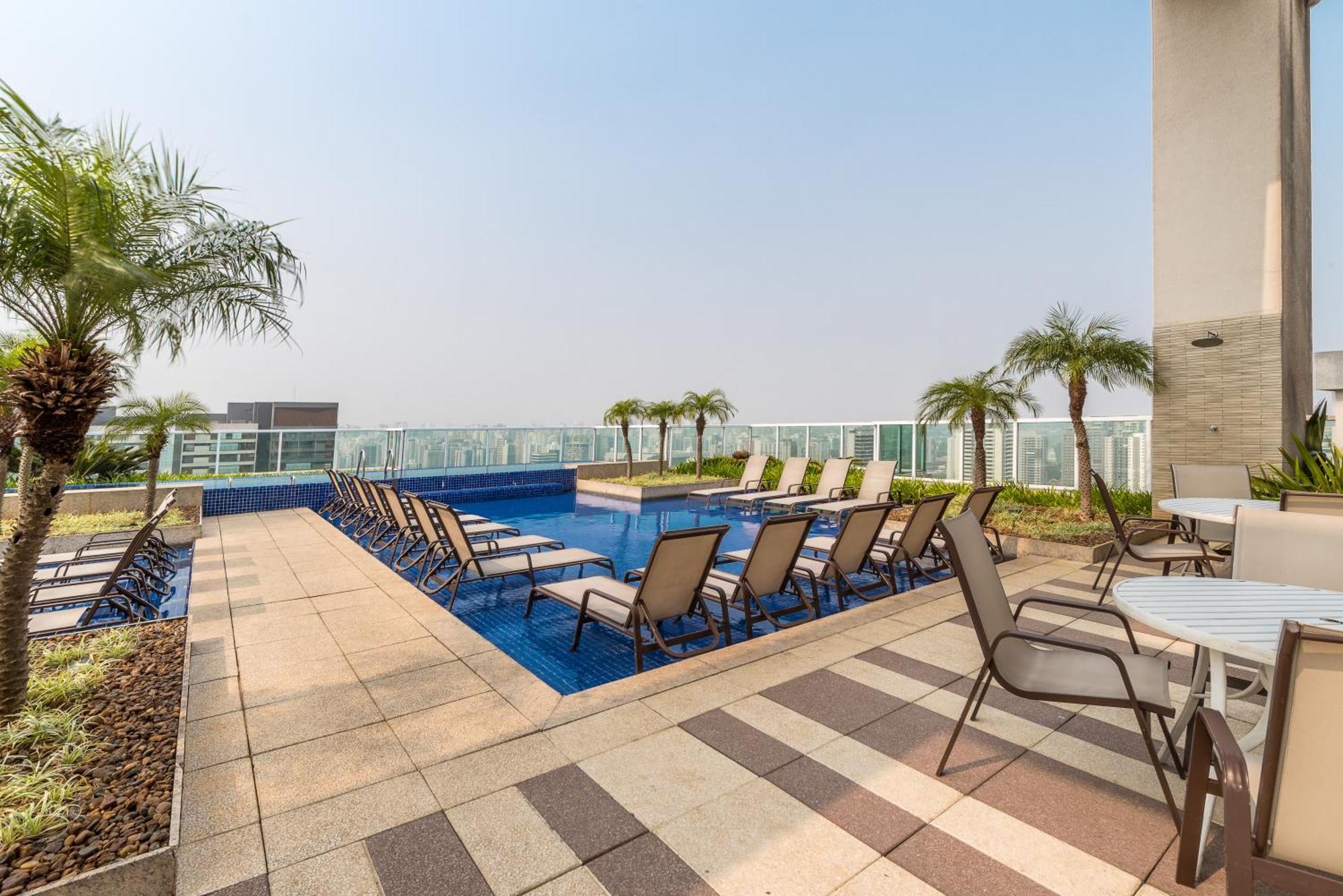 Estilo, Conforto E Vista Panoramica Ideal Para Trabalho Ou Lazer São Paulo Exteriör bild