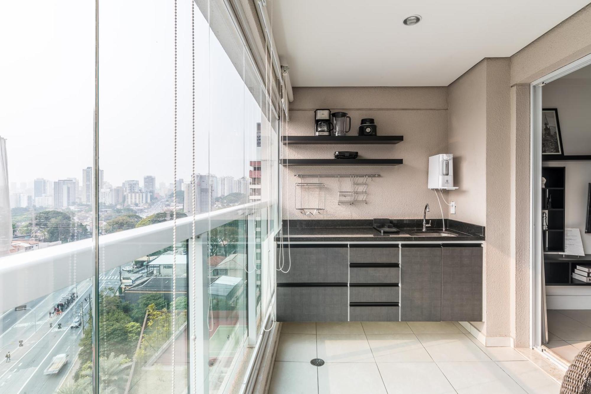 Estilo, Conforto E Vista Panoramica Ideal Para Trabalho Ou Lazer São Paulo Exteriör bild